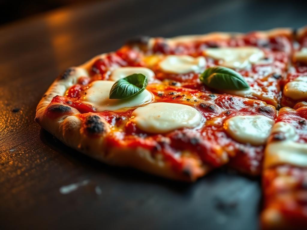 Página del recetario con pizza artesanal